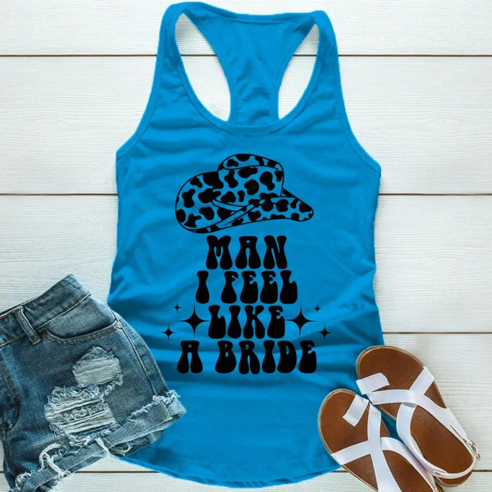 🍾 Man I Feel Like a Bride Bachelorette Party Tank Top 💍