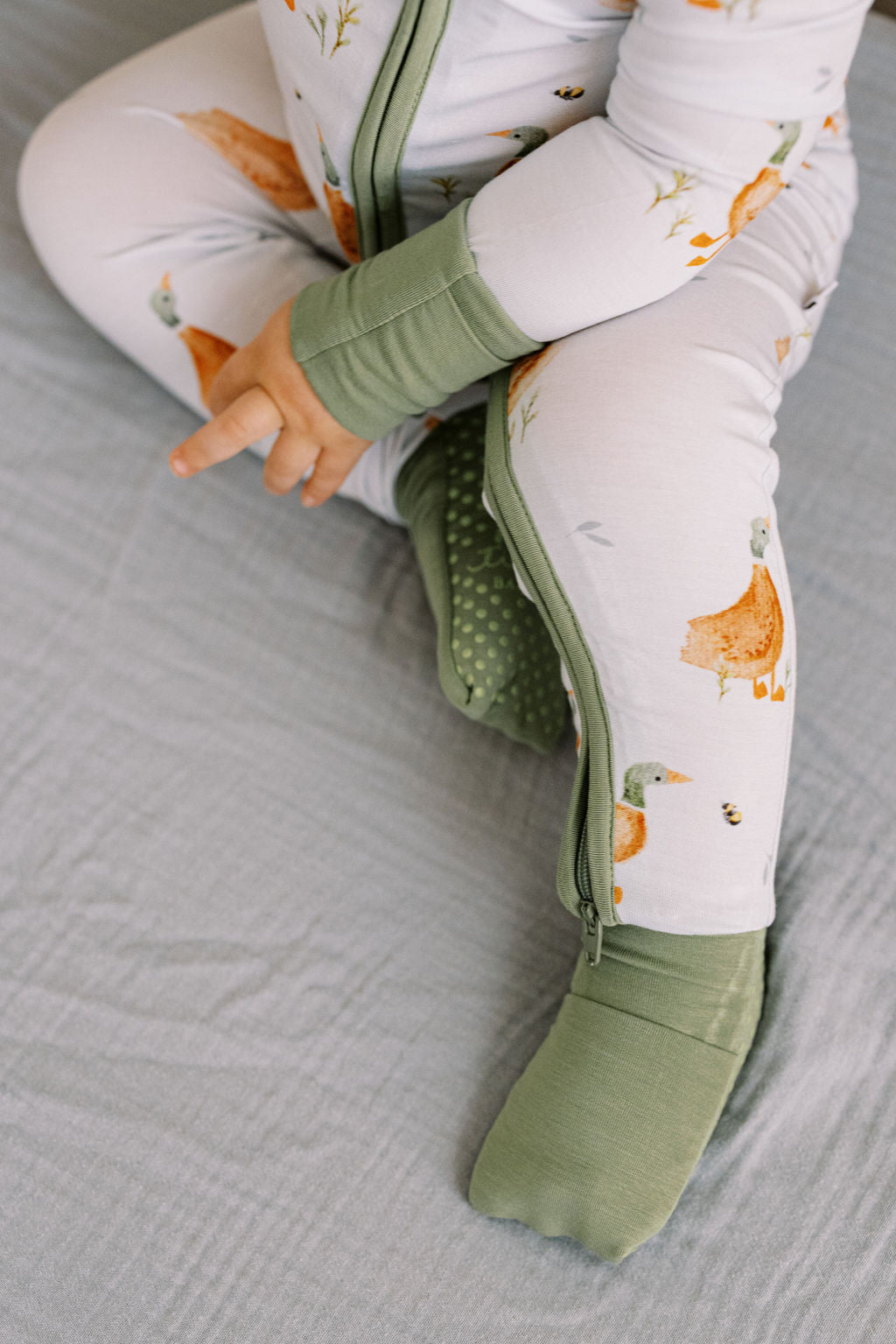 Little Duckling Bamboo Zipper Romper