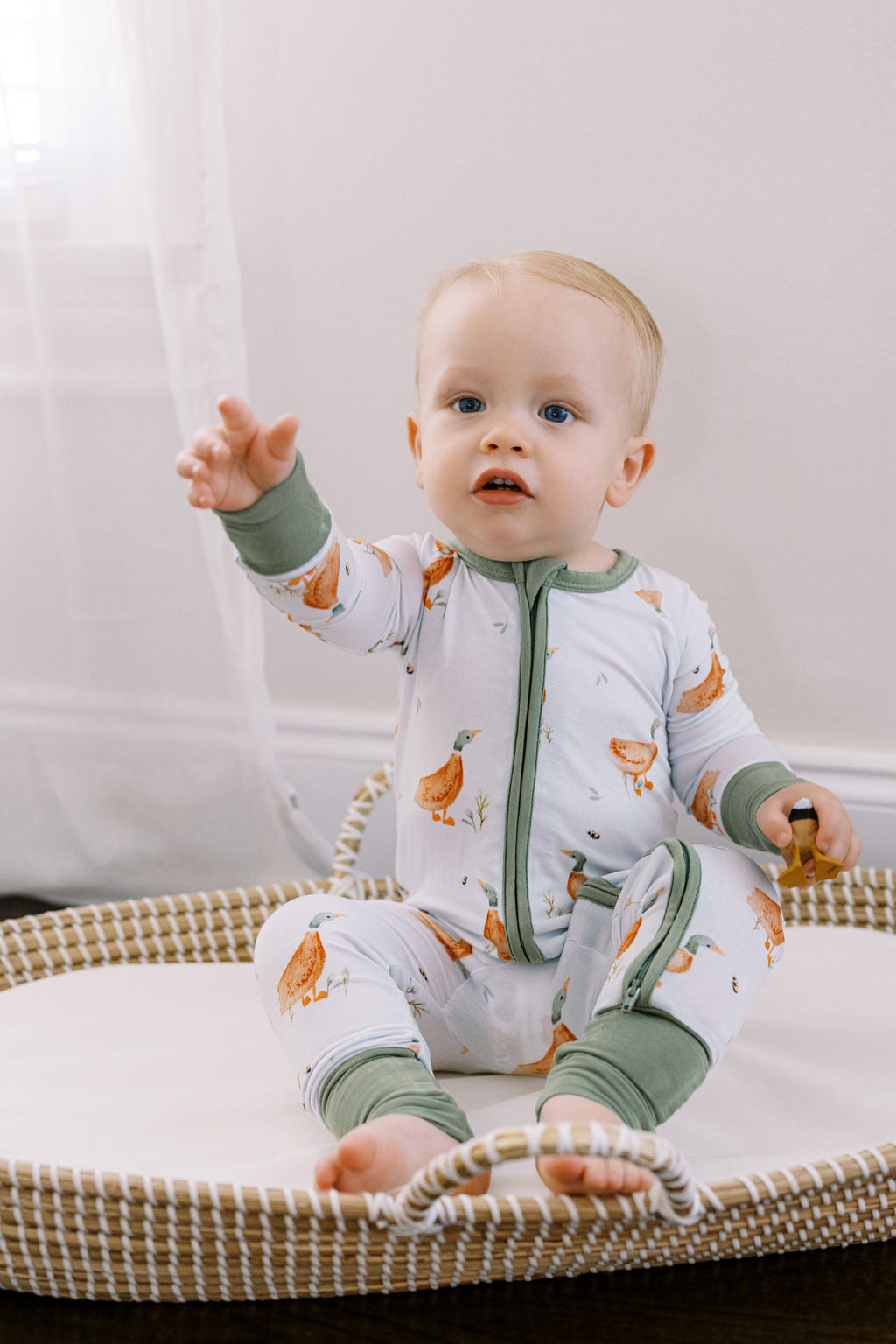 Little Duckling Bamboo Zipper Romper