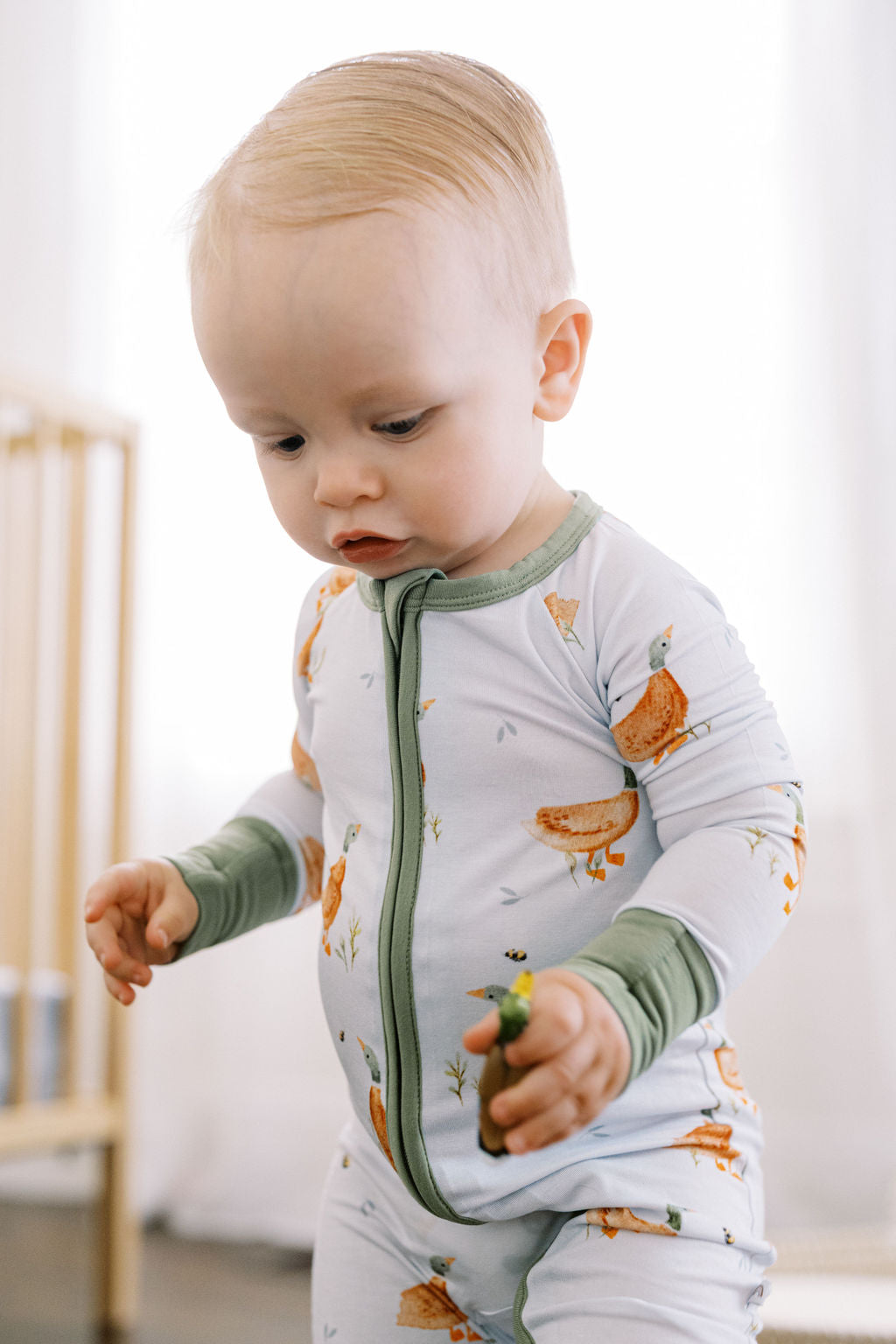 Little Duckling Bamboo Zipper Romper