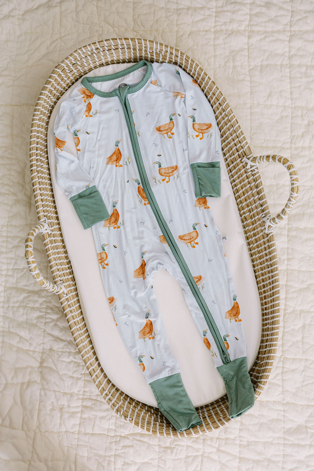 Little Duckling Bamboo Zipper Romper