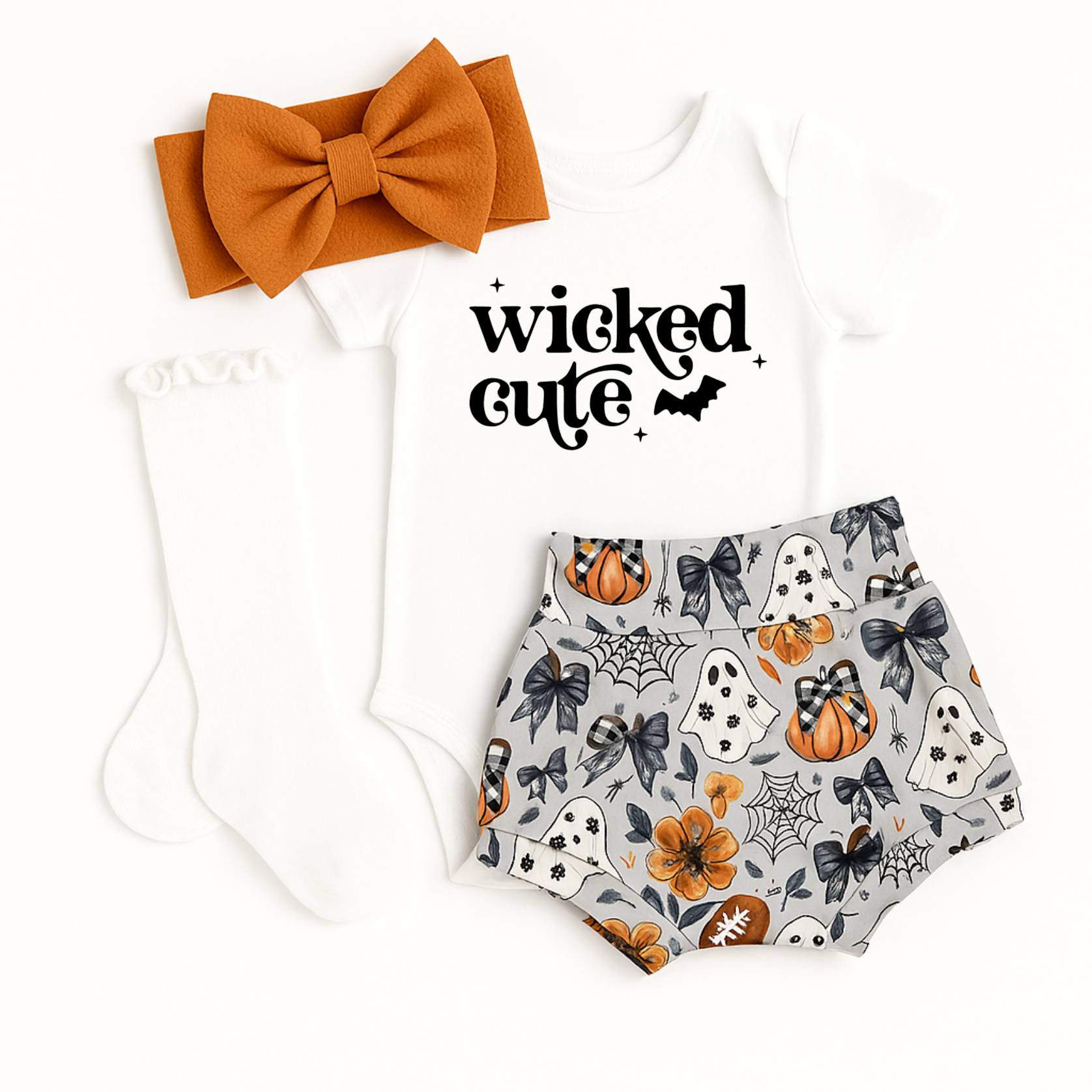 Wicked Cute Halloween Baby Bummie Set