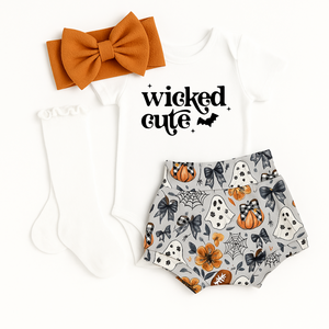 Wicked Cute Halloween Baby Bummie Set