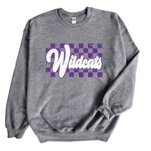 Wildcats Groovy Checker Tee or Sweatshirt