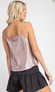 Leopard Spaghetti Strap Tank
