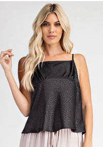 Leopard Spaghetti Strap Tank