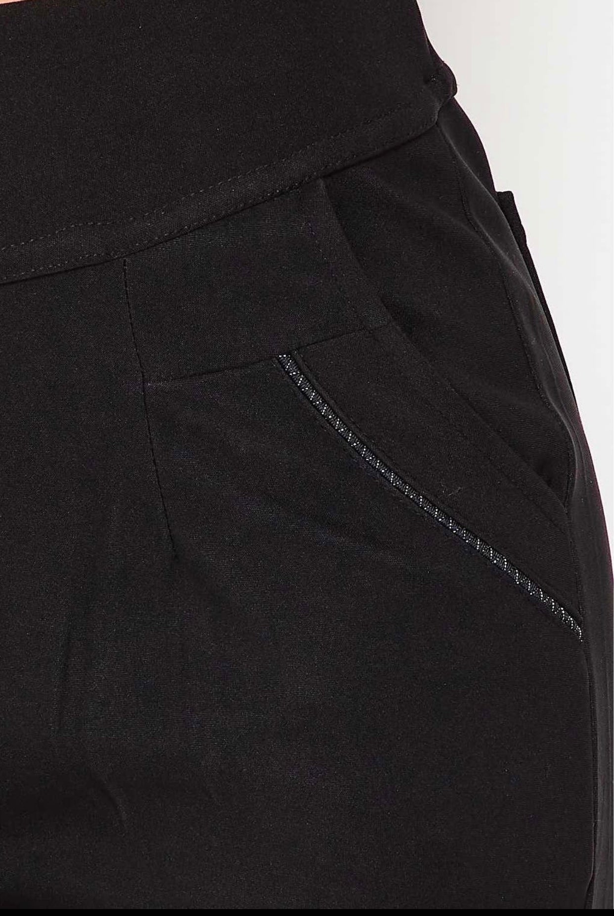 High waist slim straight pants - Beige