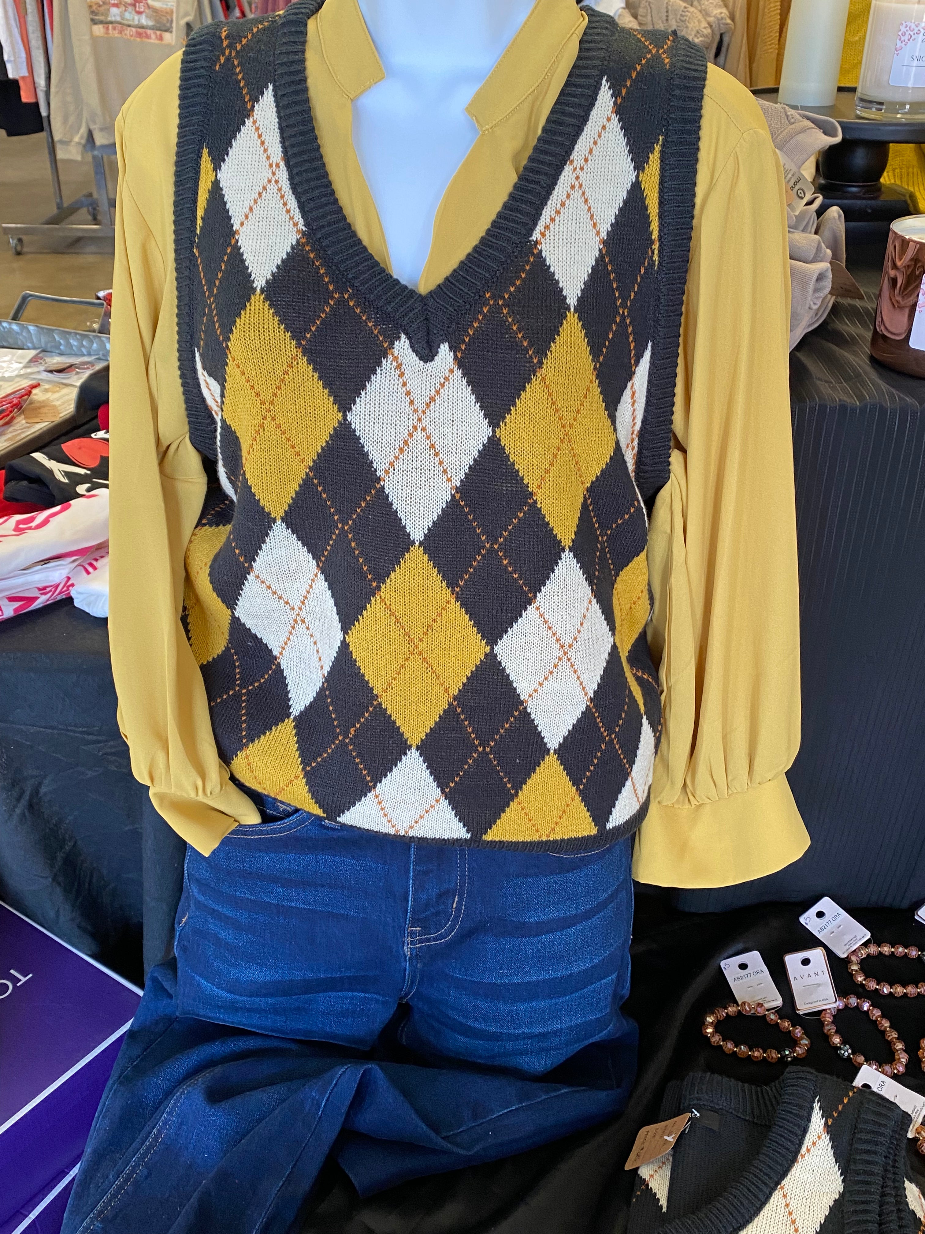 Argyle sweater vest